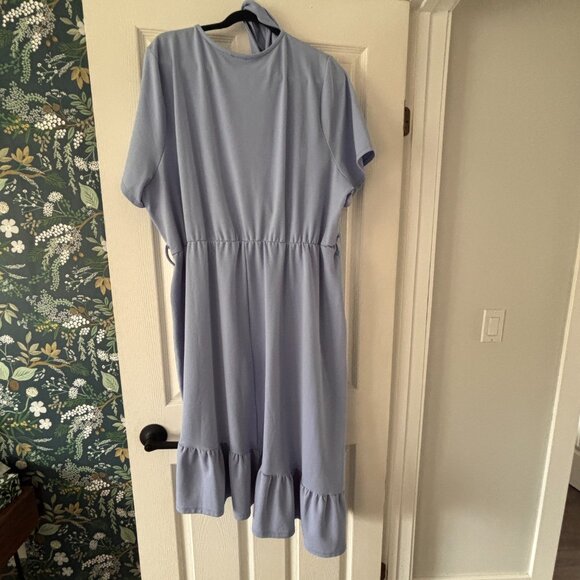 Asymmetrical Ruffle Hem Midi Dress - Picture 2 of 5
